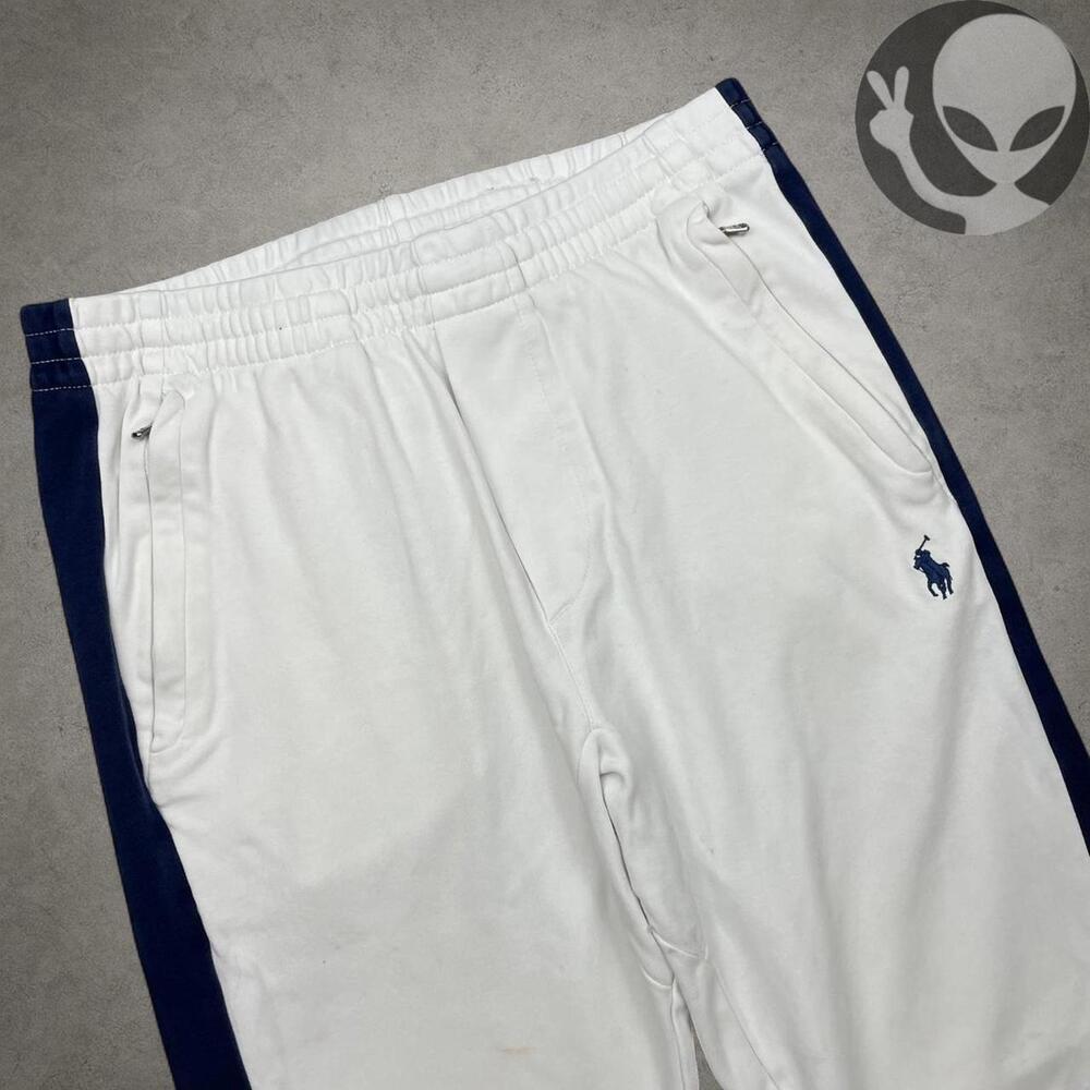 Polo Ralph Lauren Men's White Double Knit Joggers Small Sweatpants Flare - Picture 2 of 8
